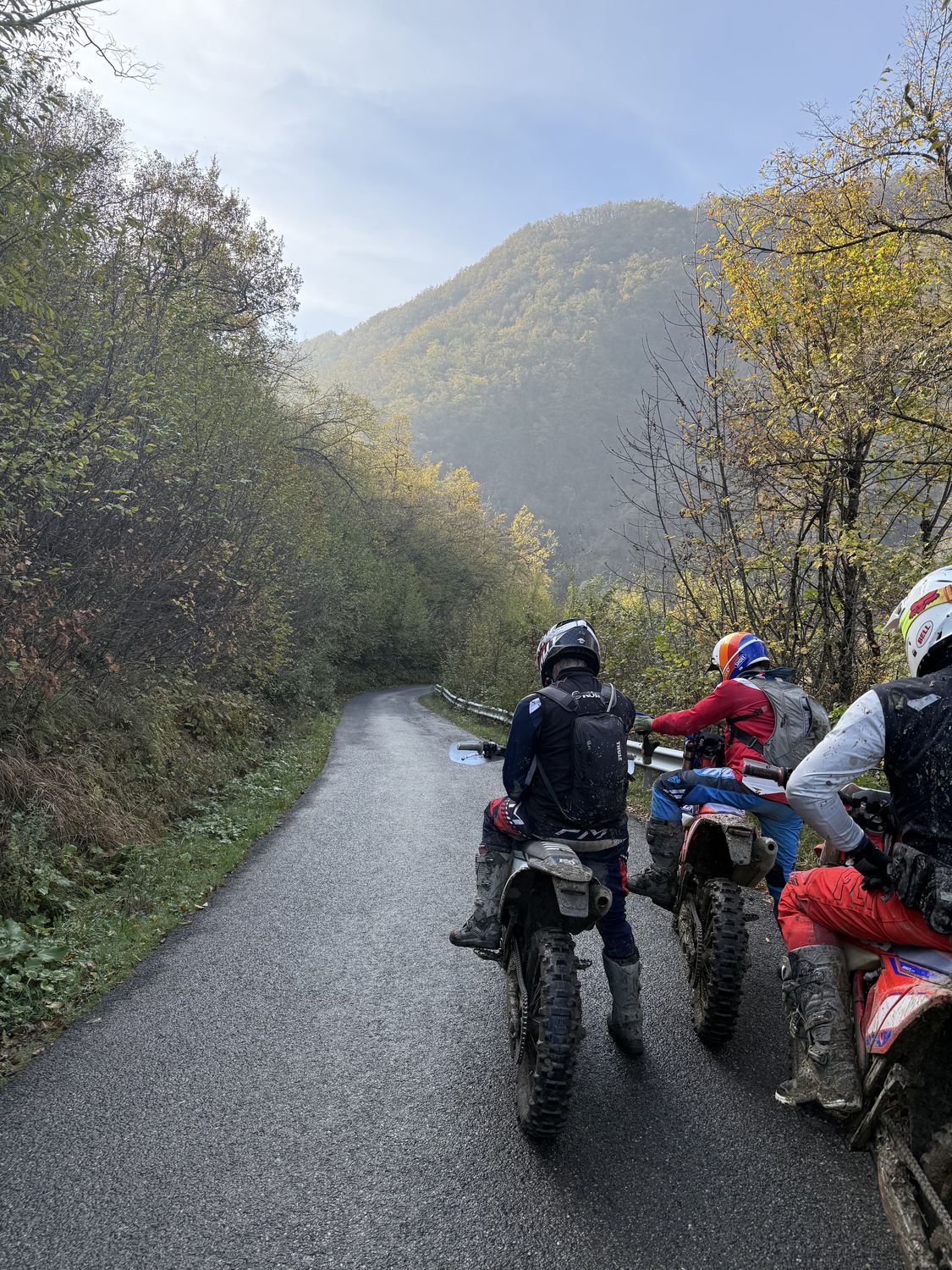 Sulla strada di montagna
